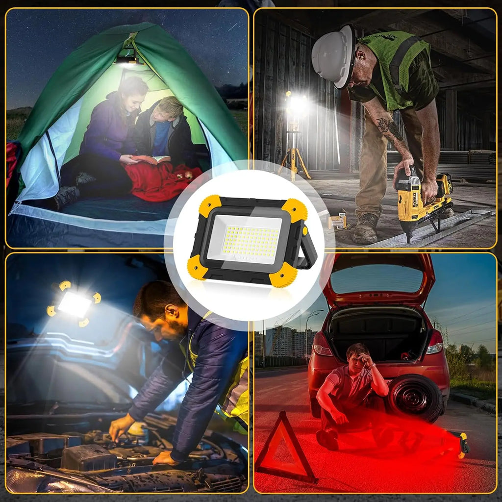 Foco LED de Trabajo Portátil 5 Modos Recargable para Taller