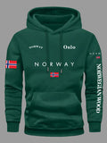Buzo con Capucha Bandera de Noruega – Unisex Deportivo