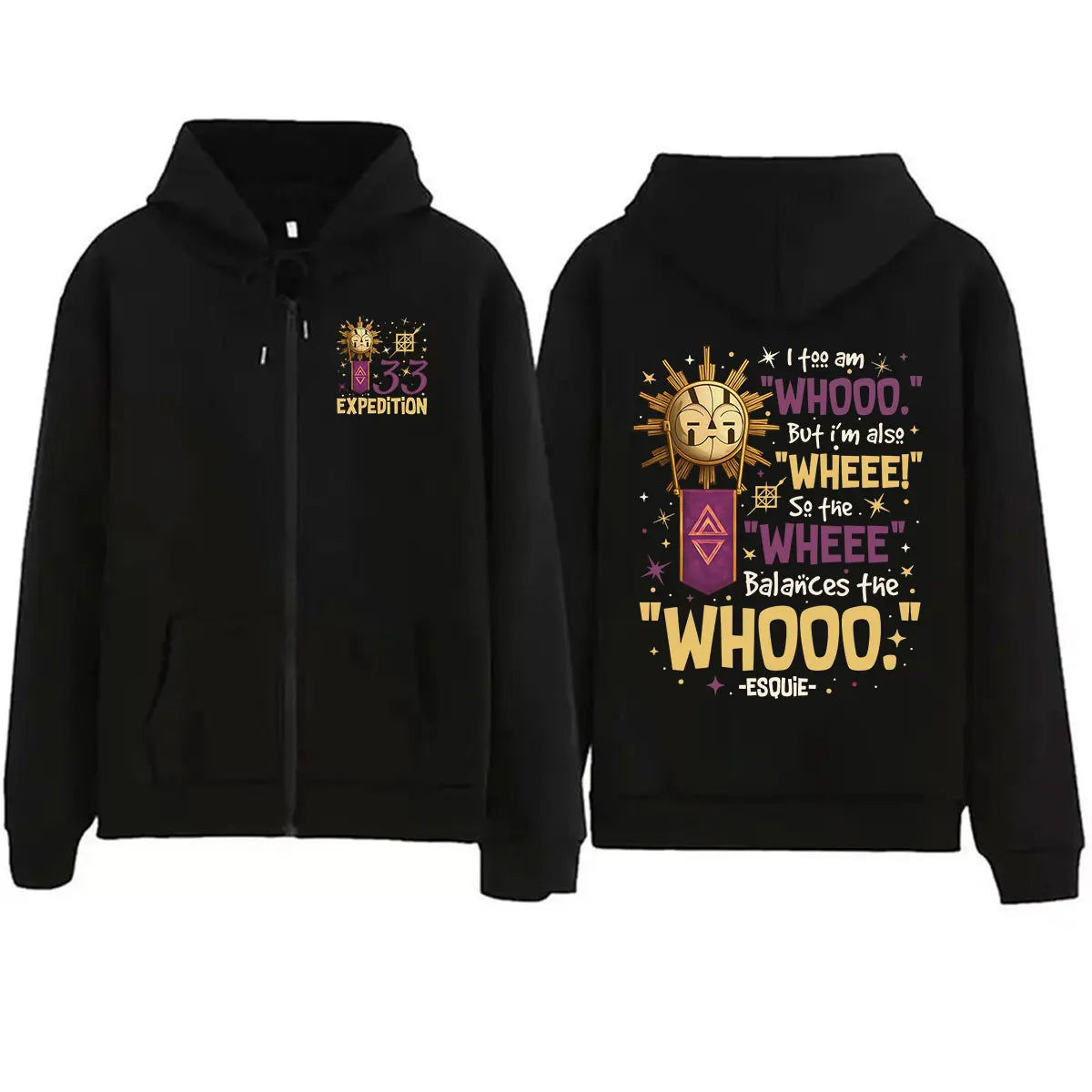 Sudadera Clair Obscur Expedition 33 con Cremallera, Vintage, Unisex