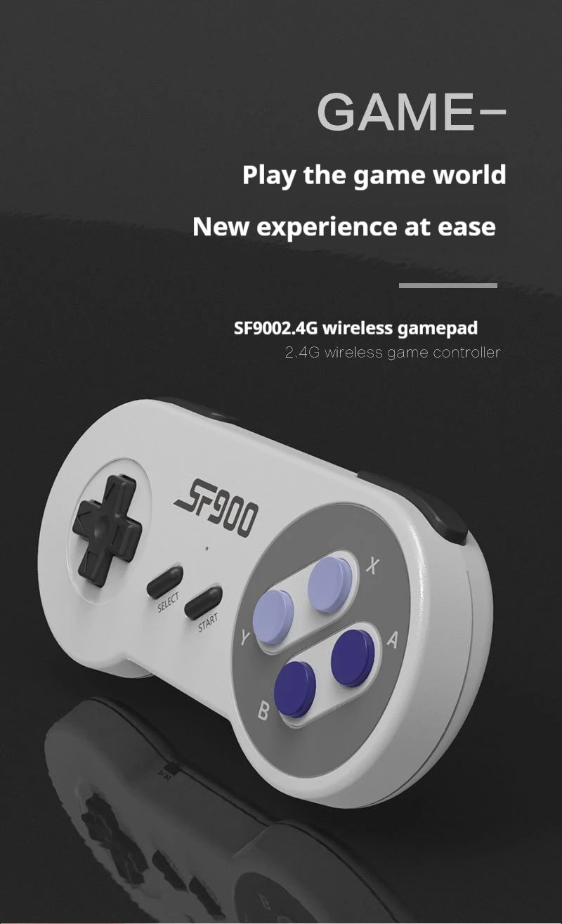 Consola de Videojuegos Retro SF900, Consola de Videojuegos Inalámbrica con Dos Controles, Salida HD, 5000 Juegos Clásicos