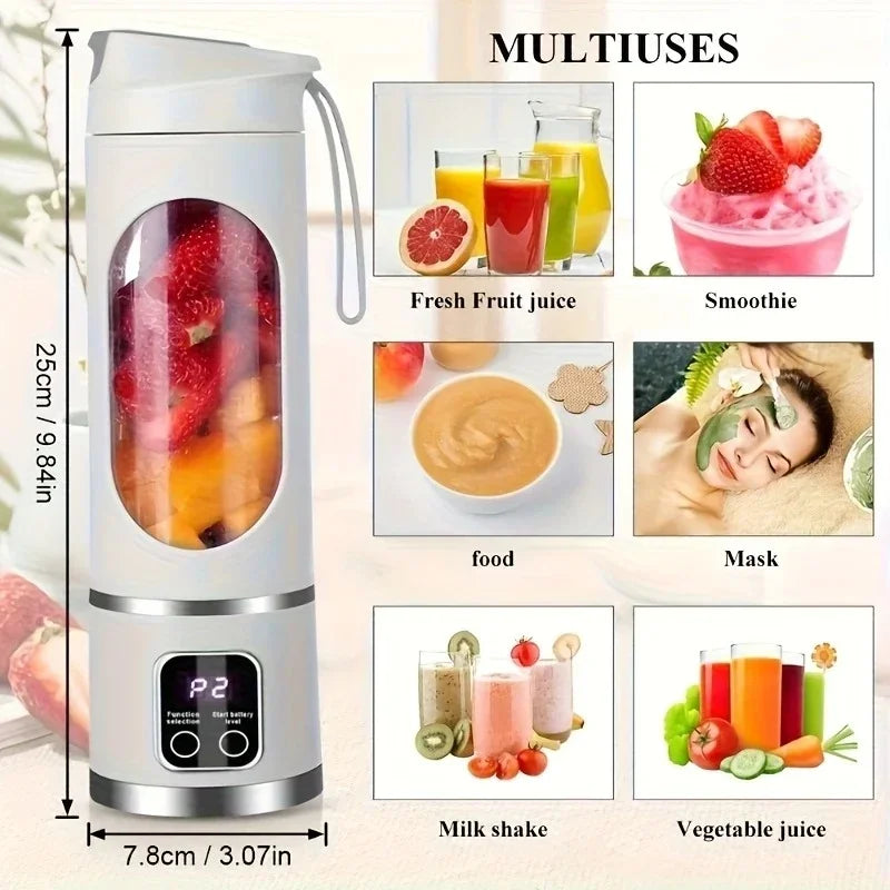 Exprimidor Eléctrico Portátil 450ml Recargable