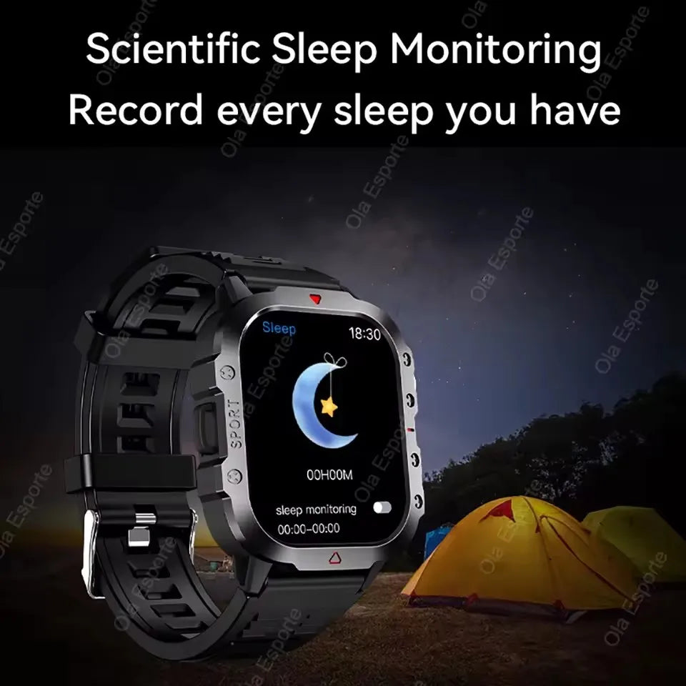 Nuevo reloj inteligente 2025 para hombre, relojes militares para exteriores con seguimiento GPS, llamadas telefónicas, reloj inteligente deportivo resistente al agua con ritmo cardíaco