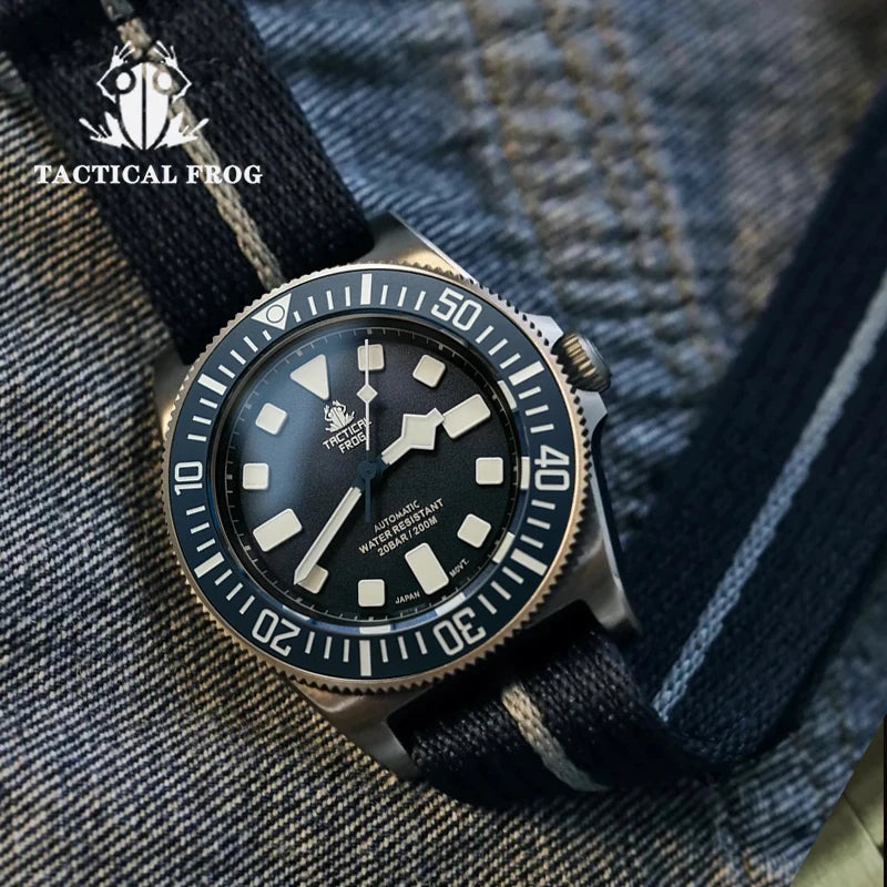 Reloj Mecánico Automático HEIMDALLR Titanio Buceo 200M Zafiro NH35