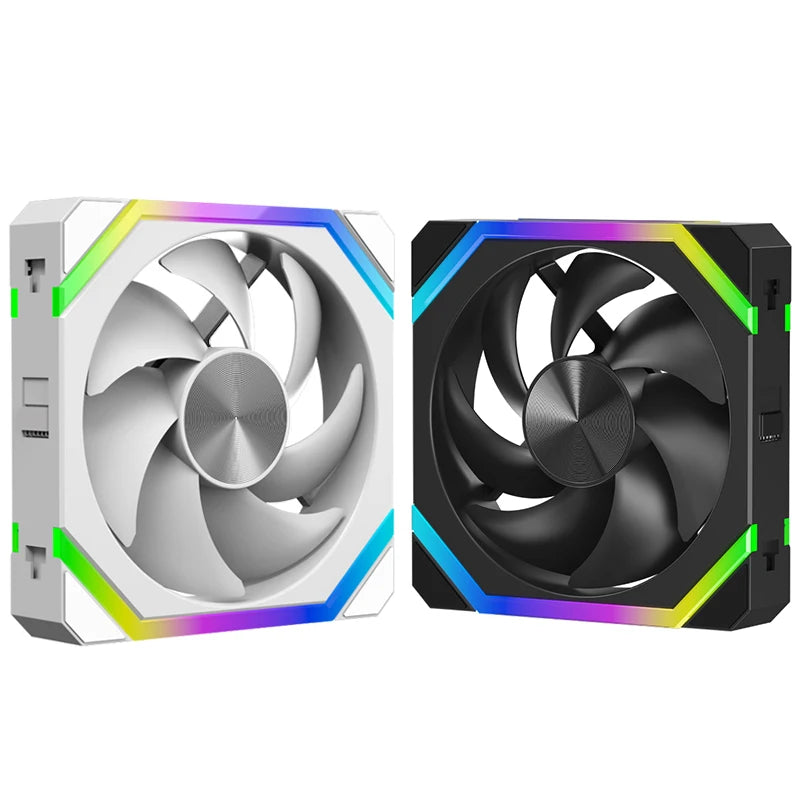 JUMPEAK CS120 ARGB ventilador de refrigeración 360mm 240mm Modular apilable empalme PWM silencioso 120mm RGB ventiladores para juegos PC caja enfriador de agua