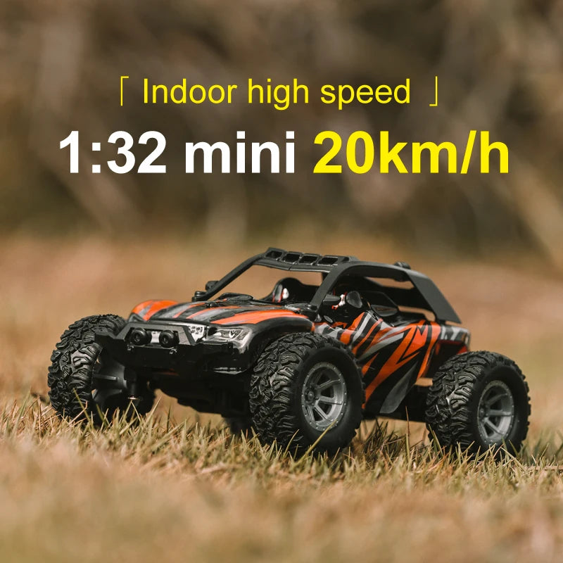 Mini coche RC 1:32, 20 km/h, alta velocidad, 2,4 Ghz, todoterreno, juguete de carreras y deriva, oruga de Control remoto para interiores/exteriores para niños