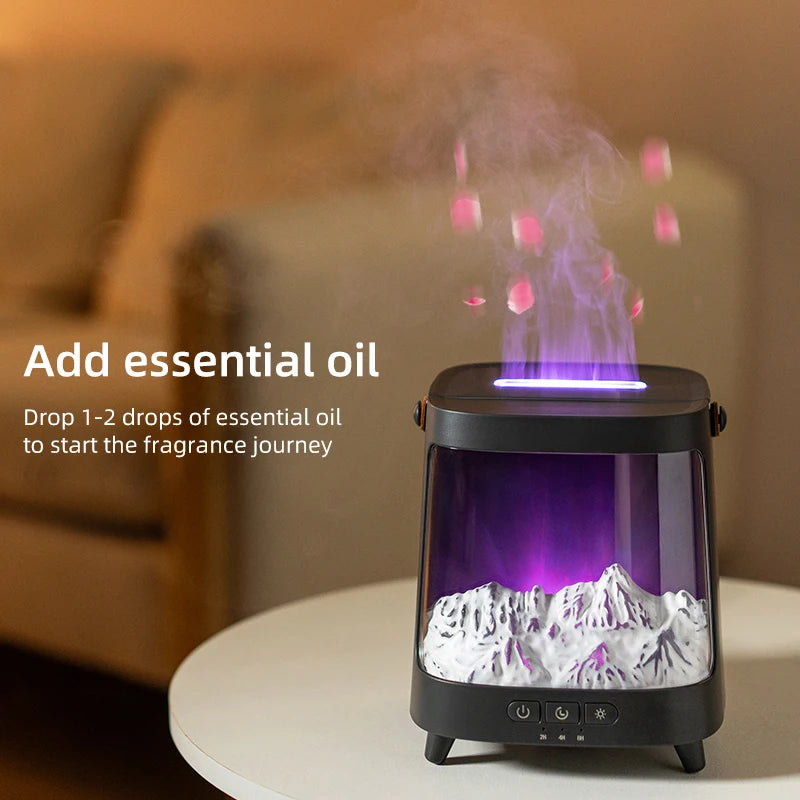 Máquina de aromaterapia Aurora, difusor de 200ml con lámpara colorida, humidificador de aire ultrasónico USB para aromaterapia, fragancia Diffu