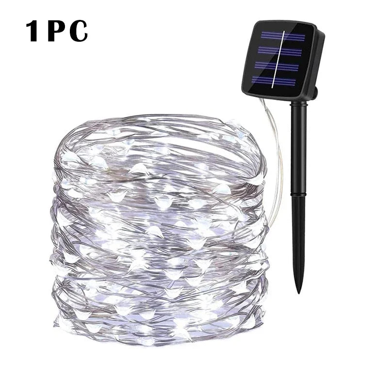 Guirnalda LED Solar para Jardín 7-32M - Impermeable IP65 8 Modos