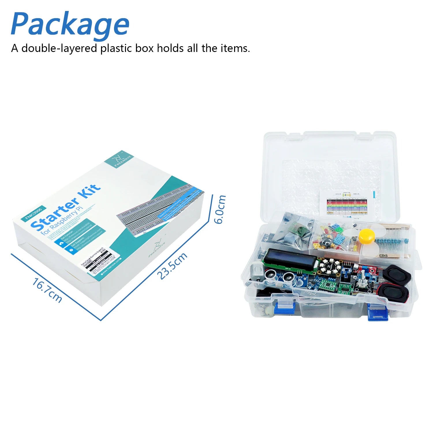 Freenove Kit de inicio completo para Raspberry Pi 5 4 B 3 500 Zero 2 W, tutorial de 1170 páginas, 386 artículos, 164 proyectos, altavoz de cámara
