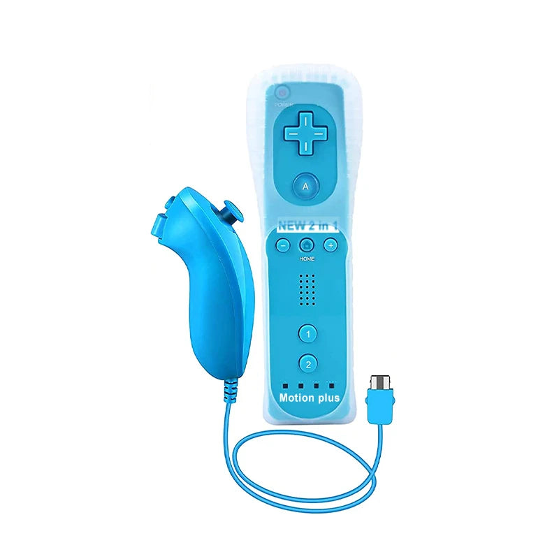 Control Inalámbrico con Nunchuck para Nintendo Wii Motion Plus