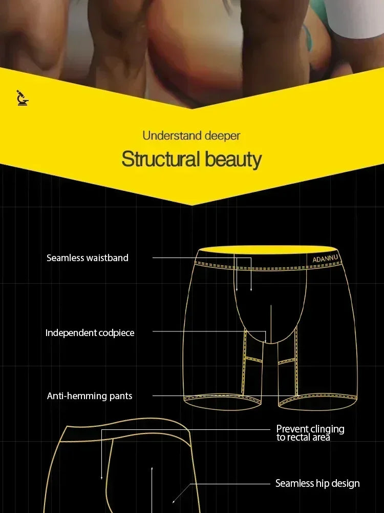 1/2/3 Uds. Ropa interior de seda helada para hombre, Boxer antibacteriano transparente sin costuras, pantalones cortos 0,01 de tela ultrafina, calzoncillos transparentes