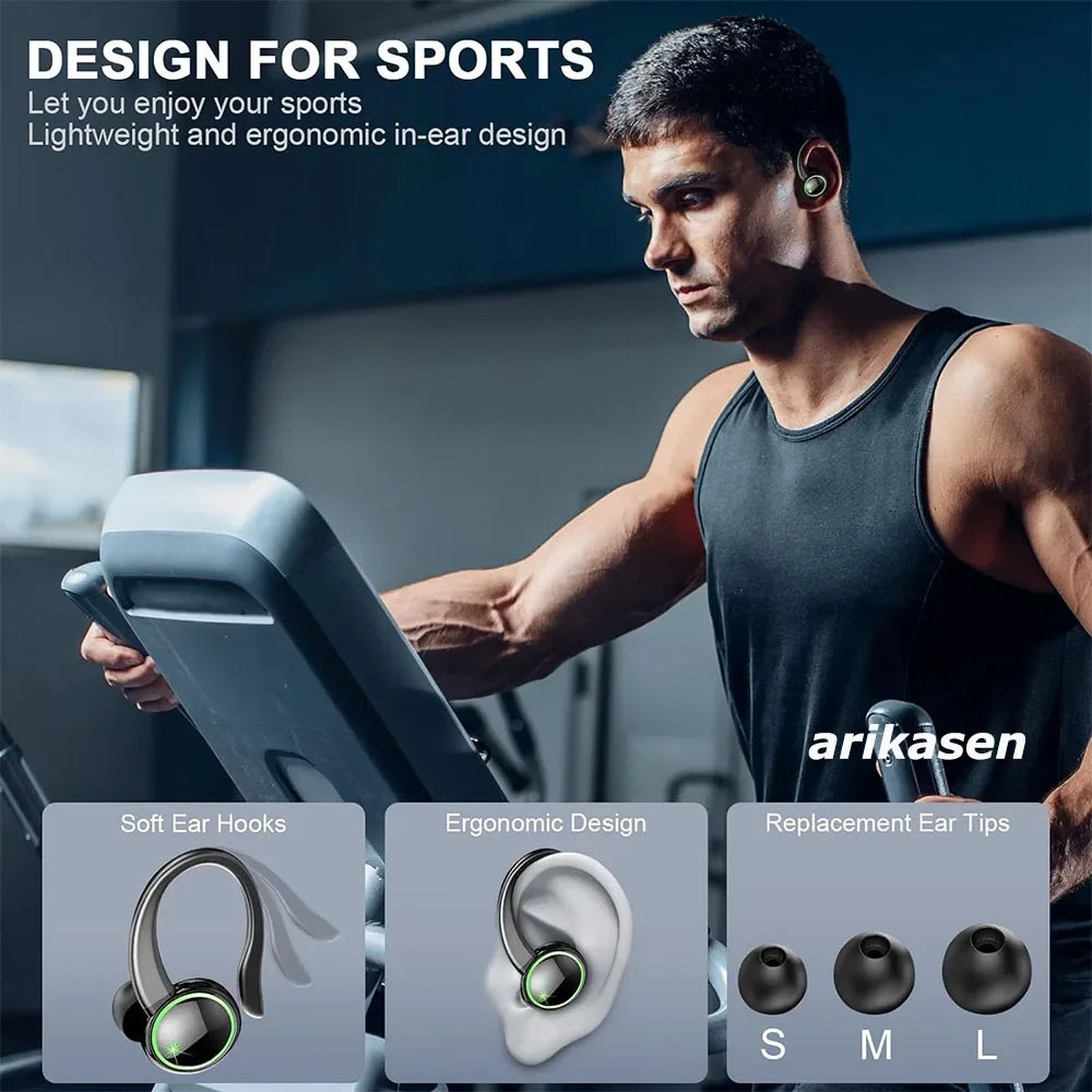 Auriculares Bluetooth 5.3 Graves Pantalla LED 48H