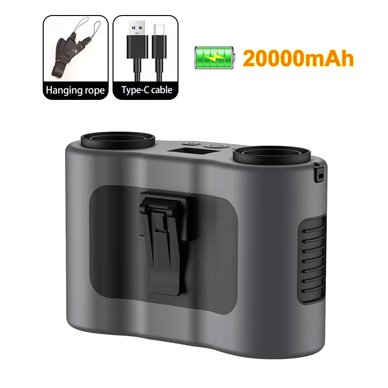 Ventilador de Cintura y Cuello Recargable 20000mAh