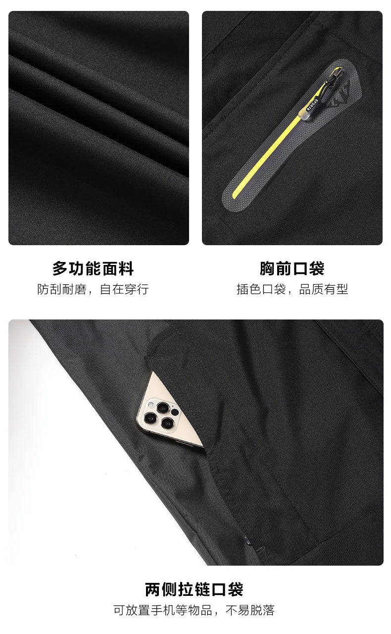 Chaqueta de senderismo impermeable para hombre, cortavientos a prueba de viento de gran tamaño, Camping, caza, correr, senderismo, pesca, abrigo para hombre al aire libre