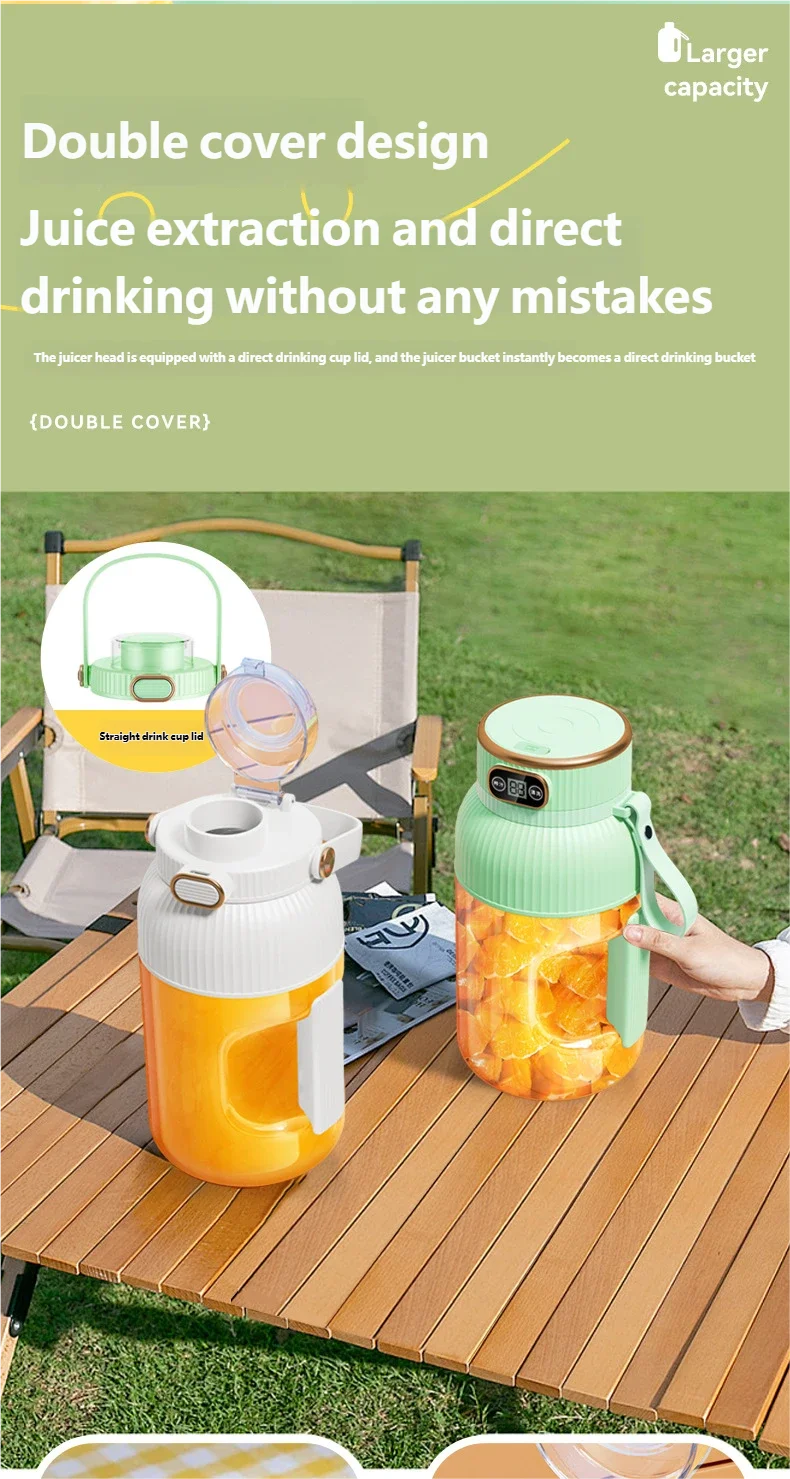 Licuadora Portátil para Smoothies y Jugos con Opción 2 Vasos