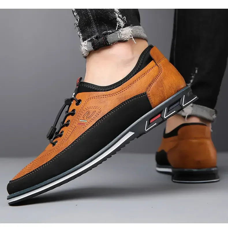Zapatos casuales de hombre sin cordones, mocasines de poliuretano transpirables