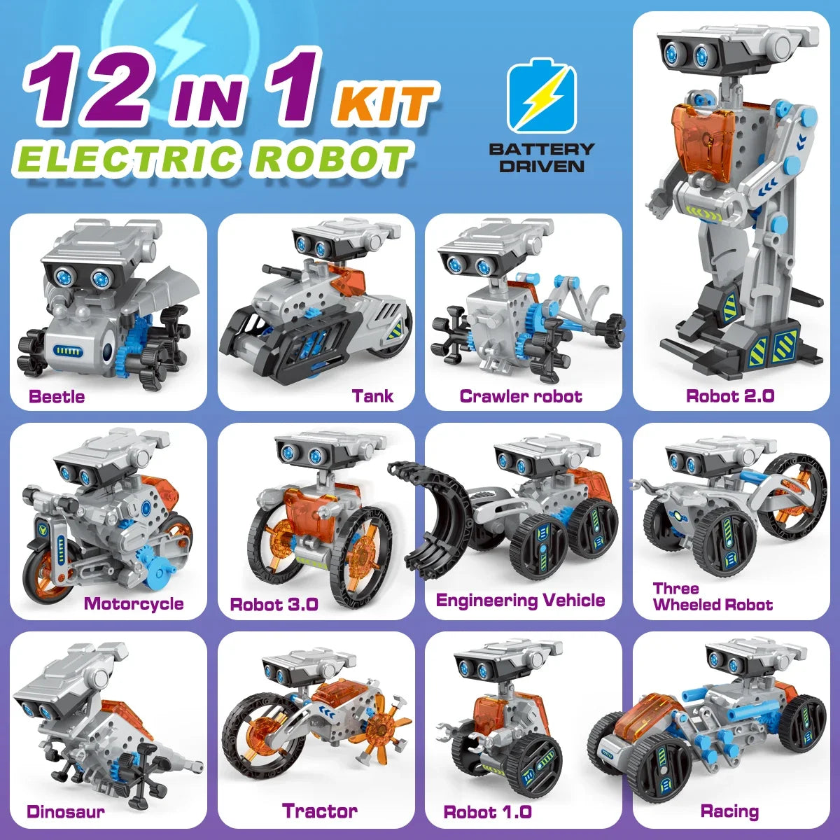 Robot Solar Educativo 12 en 1 para Niños DIY STEM