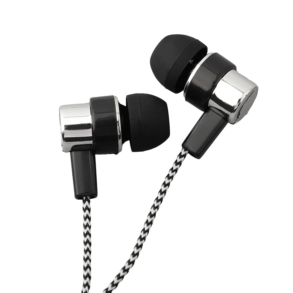 Experimente graves potentes con auriculares internos con cable, auriculares estéreo de 3,5 mm para dispositivos móviles, diseño con aislamiento de ruido