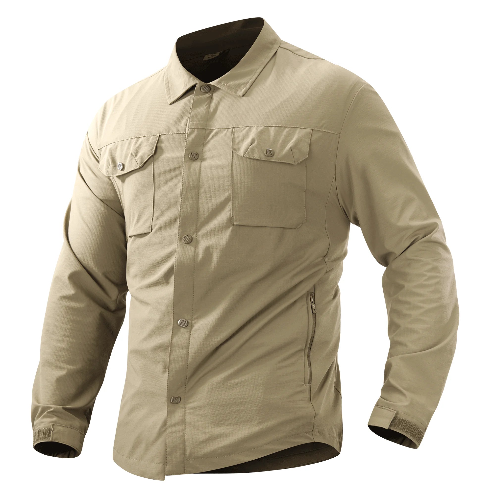 Camisa Táctica Ligera para Exteriores, Manga Larga Transpirable