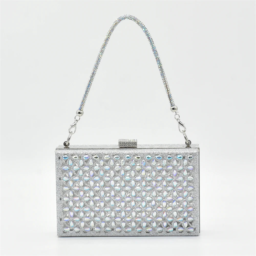 Zapatos y bolso de Color plateado para fiesta, boda, conjunto de zapatos y Bolsa de lujo para mujer, para fiesta de Nigeria, Italia, zapatos de tacón elegantes para mujer