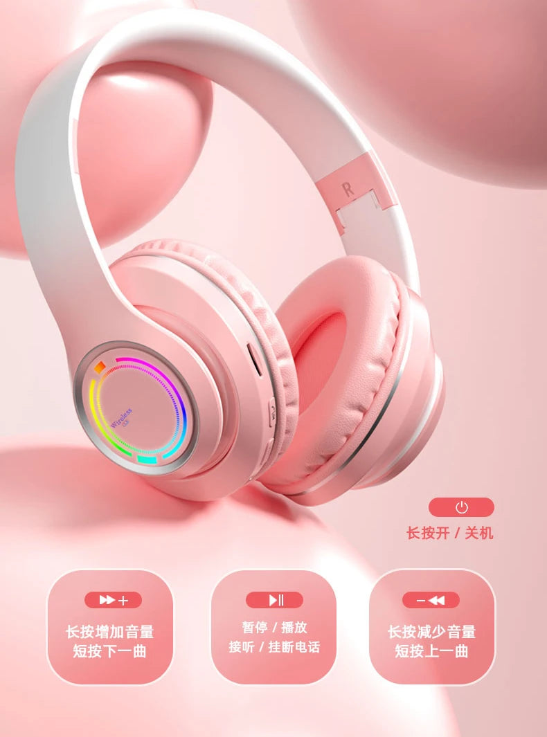 Auriculares Bluetooth Infantiles con Luces LED y Micrófono