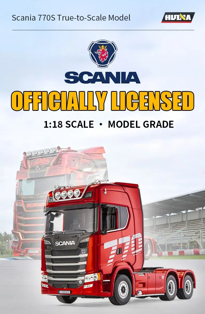HUINA 1501 2,4G RC camión con luz 1:18 4WD escala completa 19CH Control remoto coche aleación camión pesado remolque modelo juguete para regalo de chico