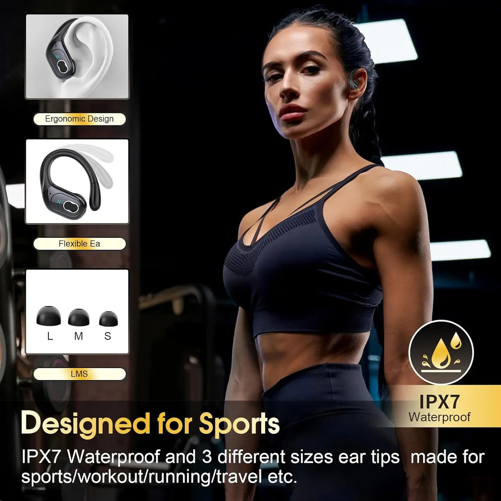 Auriculares TWS Bluetooth 5.4 Deportivos Impermeables 75hs