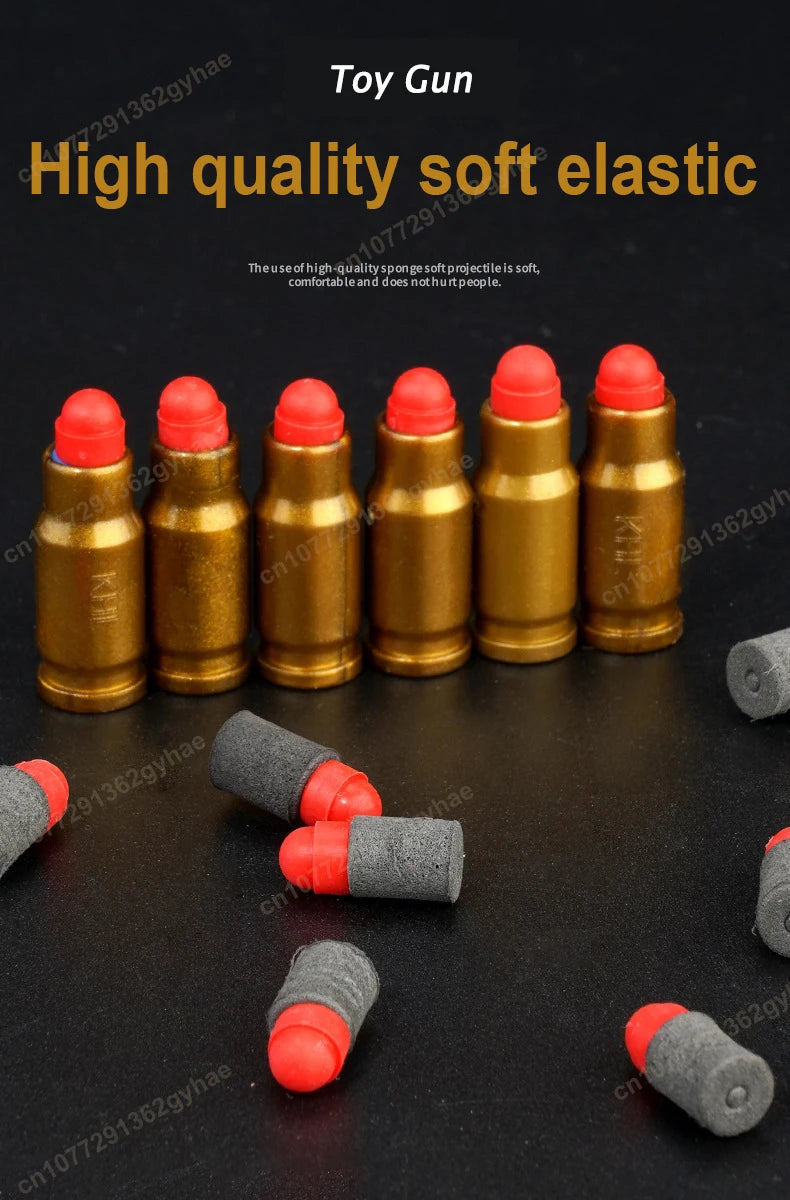 Pistola de juguete, pistola de balas blandas M1911, dardos de espuma expulsados, arma Manual de Airsoft con silenciador para niños y adultos