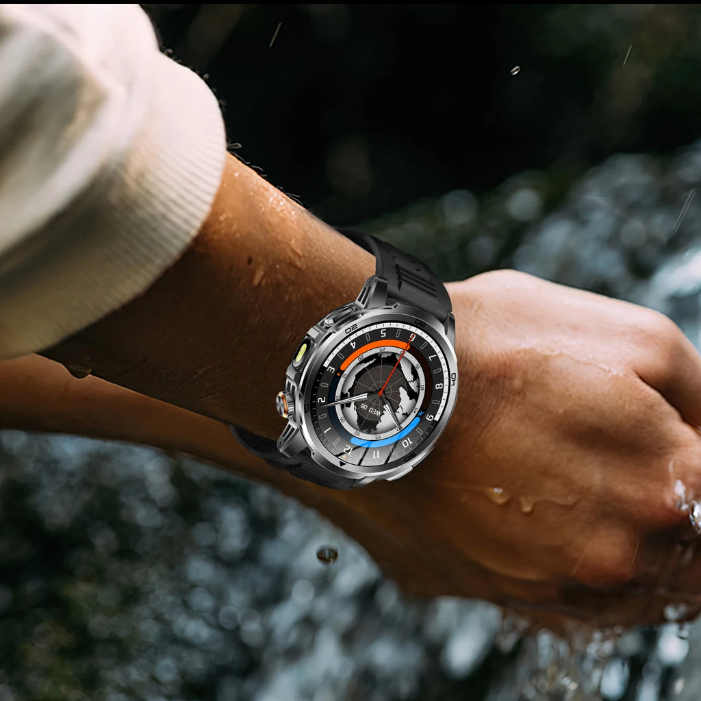 2026 militar t-rex 3 reloj inteligente reloj de Fitness hombres 466*466 pantalla AMOLED 1000mAh batería linterna llamada impermeable Smartwatchs