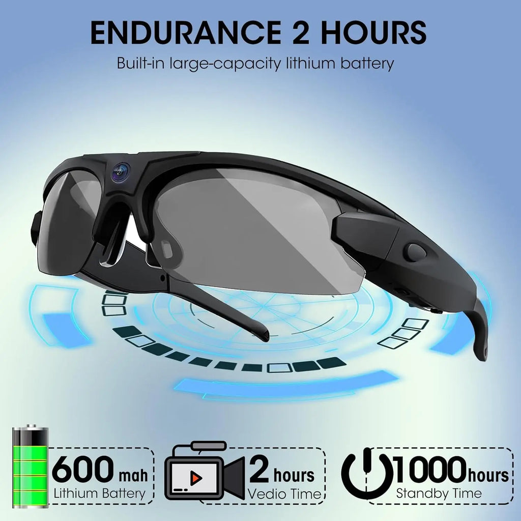 Gafas de sol con cámara WiFi HD 1080P para deportes y actividades al aire libre