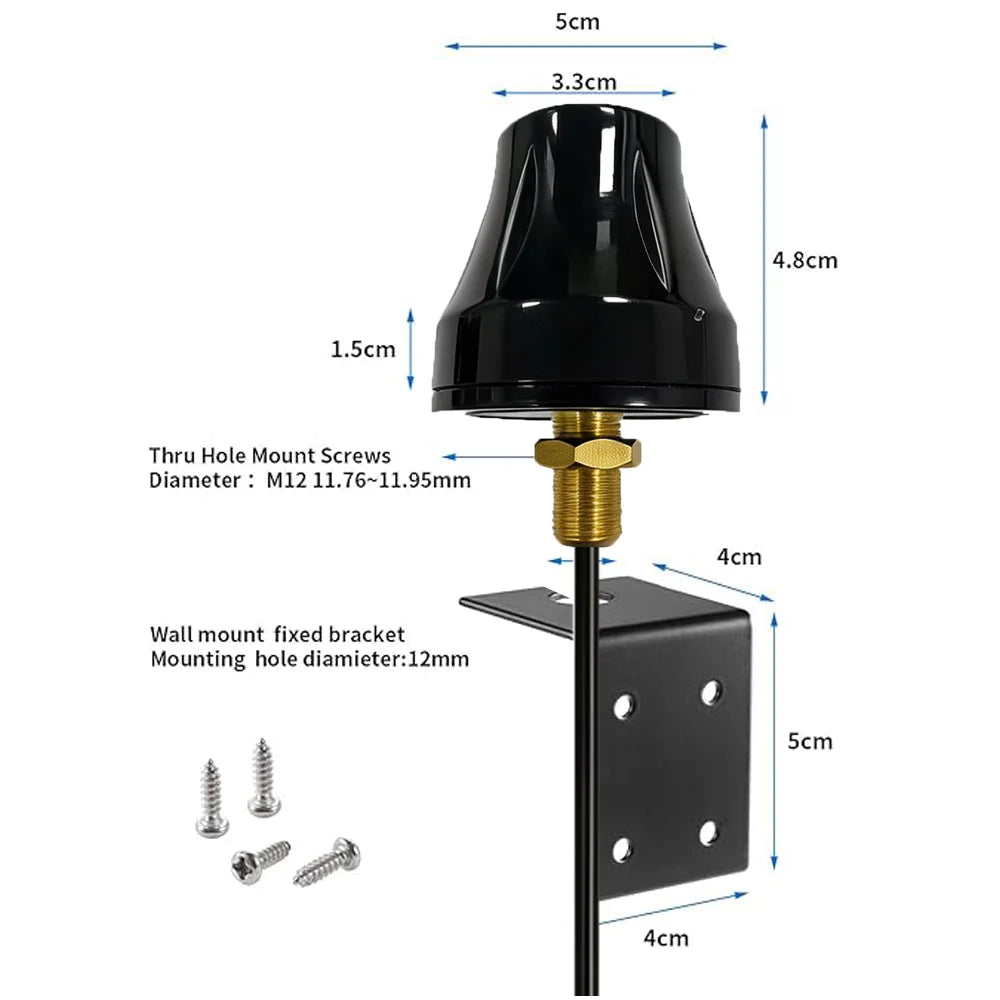Antena WiFi omnidireccional exterior 5dBi doble banda 2,4/5,8 GHz, cable 3 m
