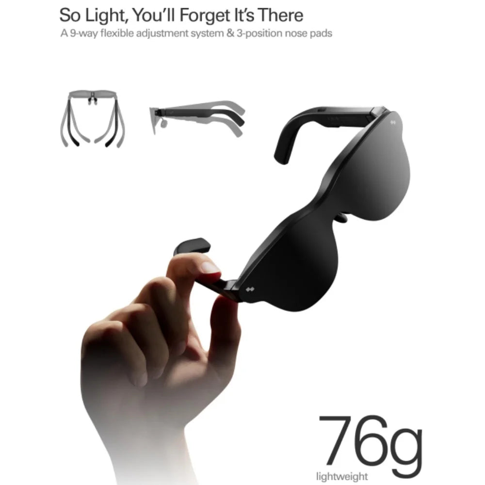 Gafas AR inteligentes RayNeo Air 4 Pro, brillo de 1200 Nits, visualización HD de 135 pulgadas, 4 parlantes, audio inmersivo, HDR10