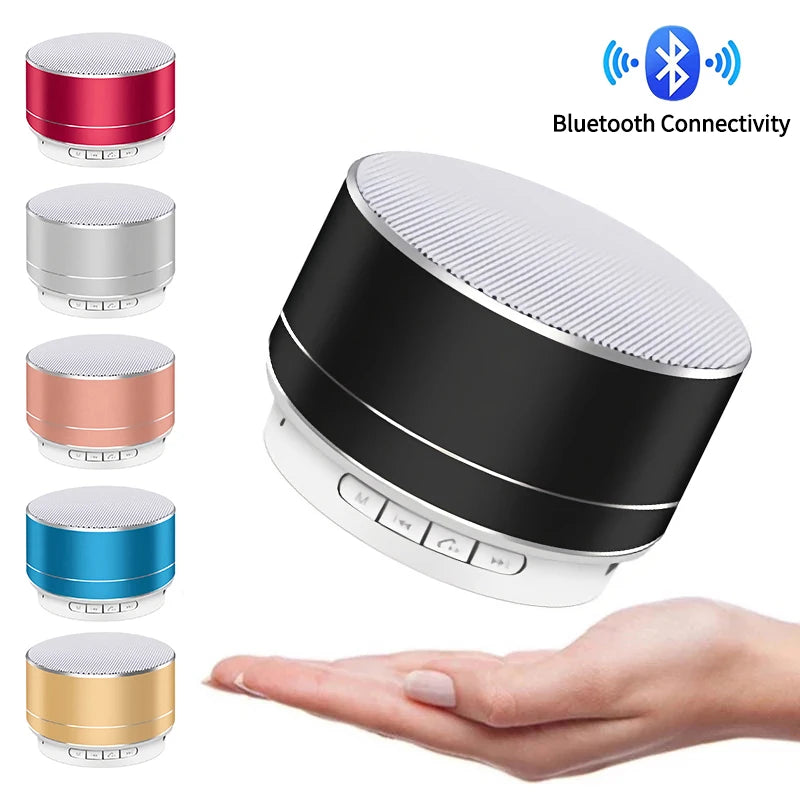 Altavoz Bluetooth inalámbrico A10, cañón de acero pequeño, Subwoofer, Mini tarjeta de regalo portátil, Altavoz Bluetooth, altavoces de Color para exteriores