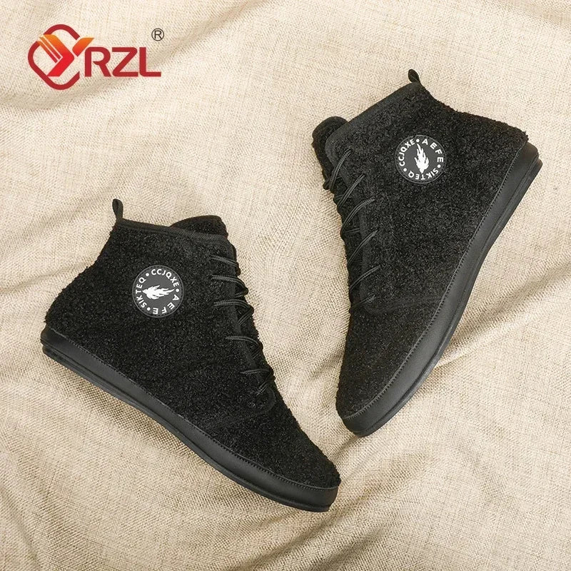 YRZL zapatos de algodón para hombre, zapatillas ligeras de invierno de alta calidad, mocasines de algodón para interiores de felpa, zapatos cálidos de invierno para hombre