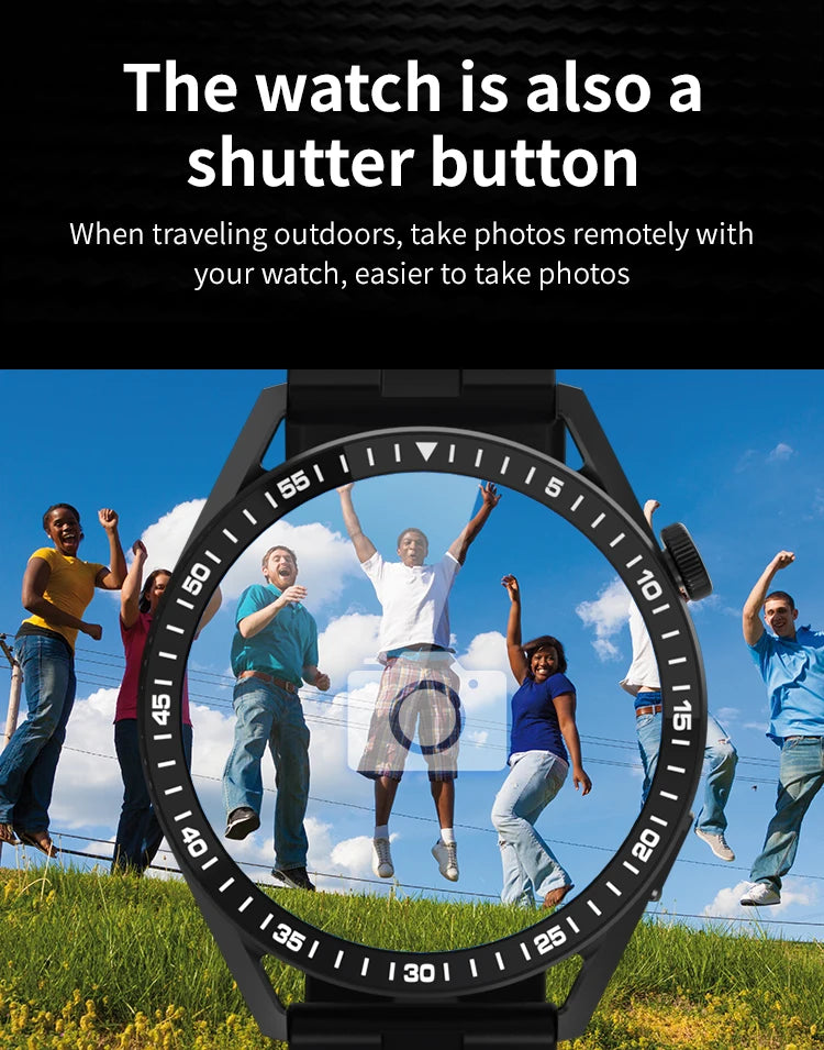 Nuevo reloj inteligente deportivo GPS a la moda para hombre, pantalla AMOLED de 1,85 ", frecuencia cardíaca, presión arterial, salud, reloj inteligente para IOS y Android