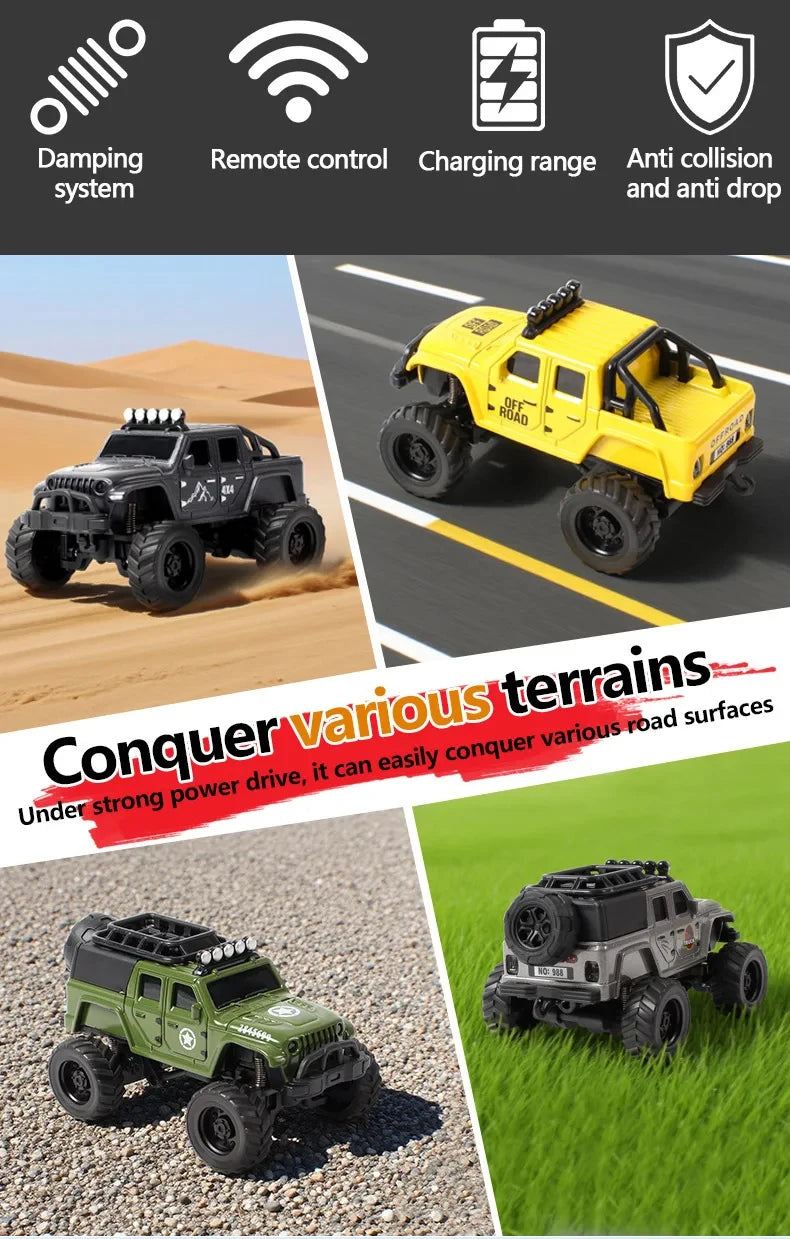 Coche Teledirigido de Aleación 1/64 Alta Velocidad para Niños
