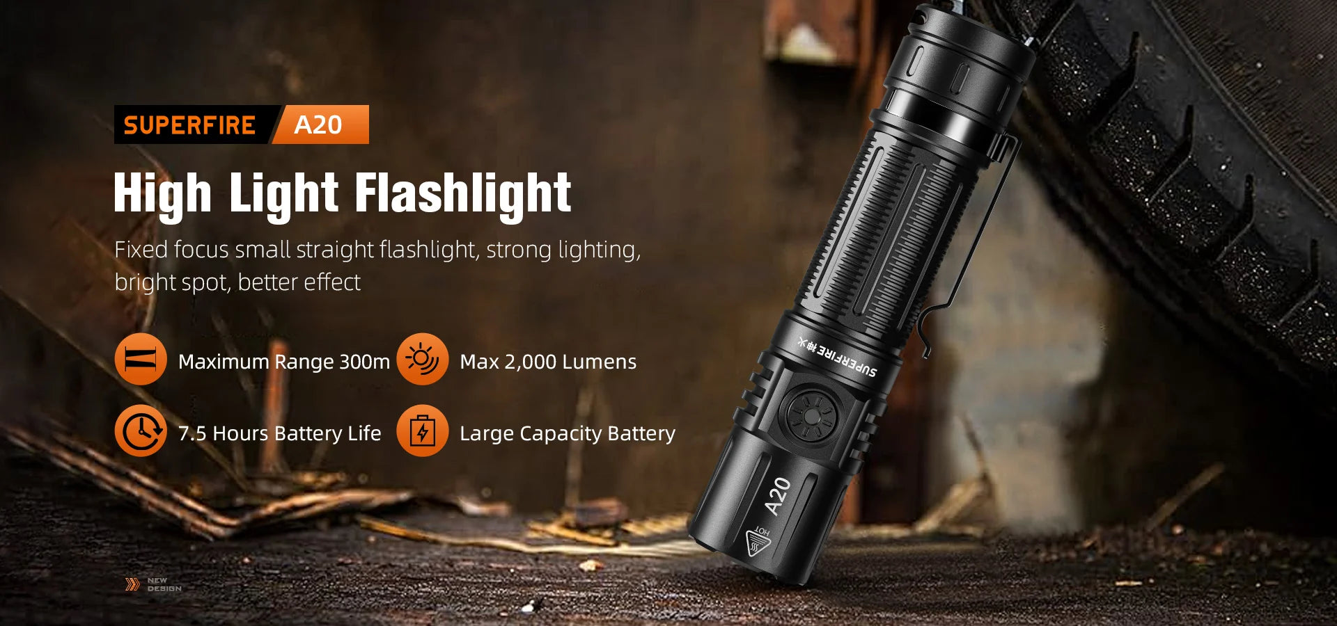 Linterna Frontal LED SUPERFIRE HL75 Recargable USB-C con Sensor