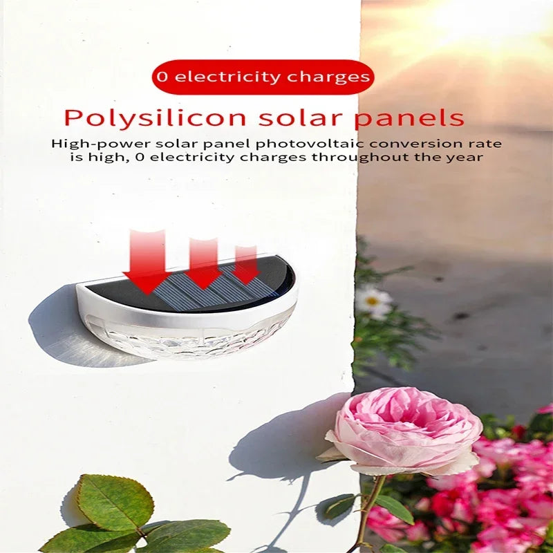 Luz Solar para valla, lámparas de pared impermeables para exteriores, luz de energía para jardín, decoración LED para jardín, paso, Patio, escaleras, 1-24 Uds.