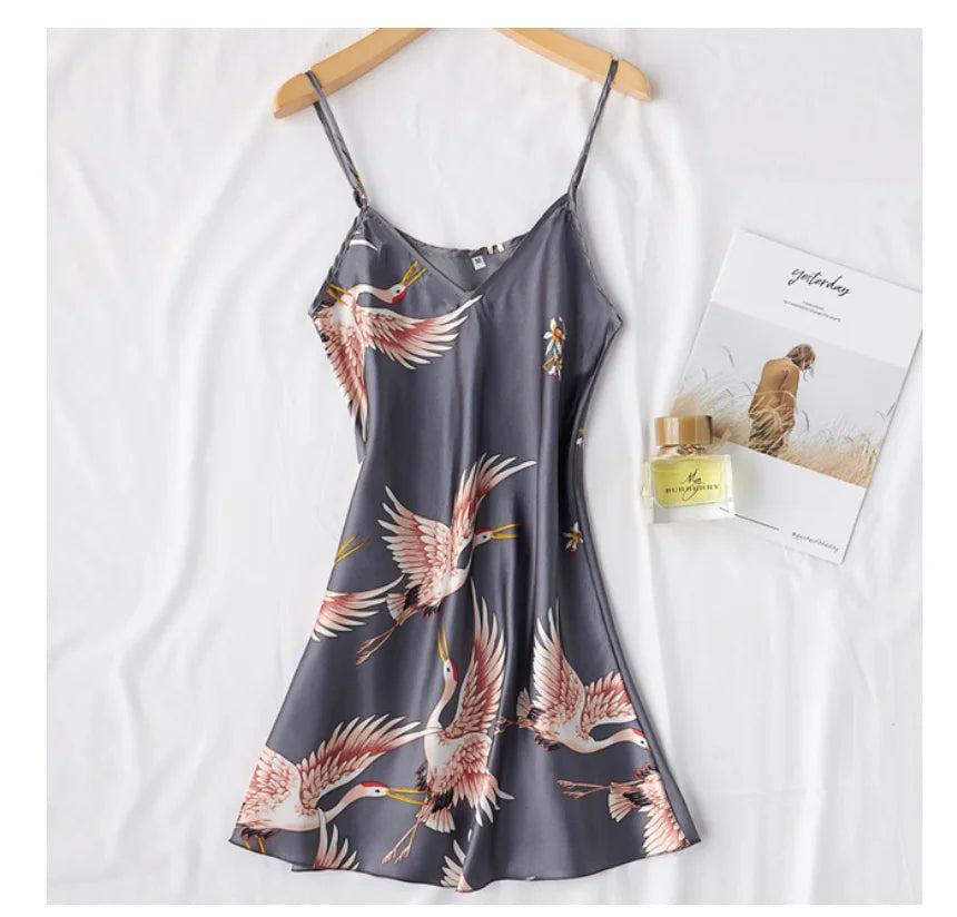 Pijama Conjunto 2 Piezas Mujer - Camisón Sedoso Cuello en V