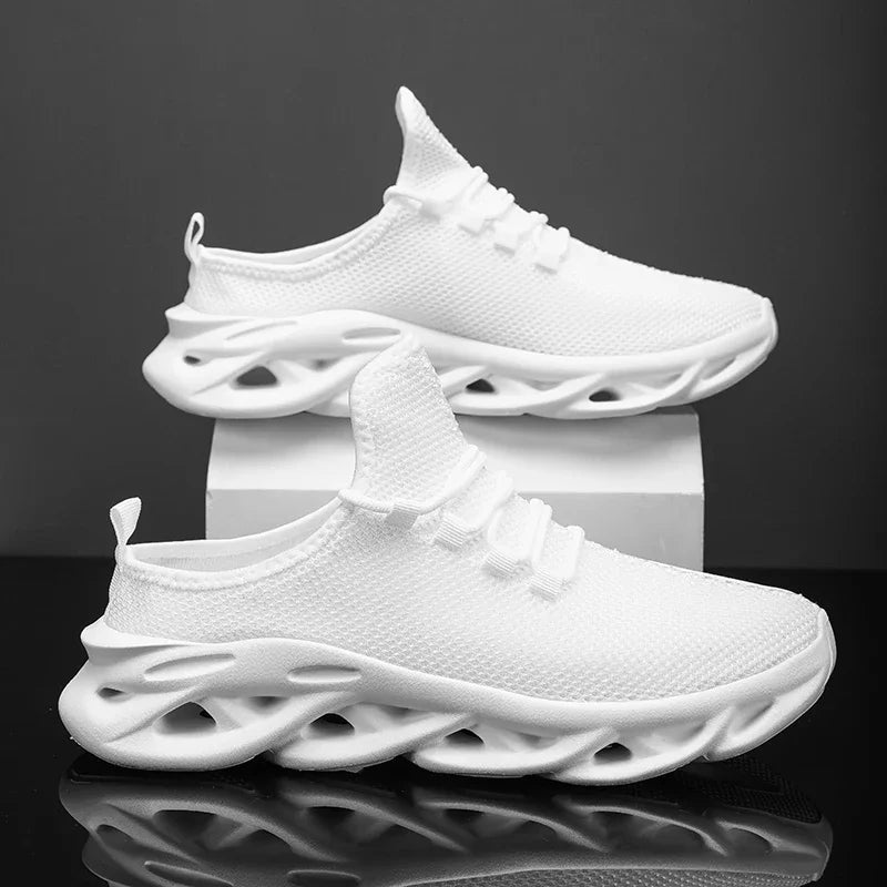 YRZL medias zapatillas de deporte para hombre, zapatos casuales de moda, zapatillas deportivas ligeras de punto transpirable para exteriores, zapatillas para caminar con amortiguación