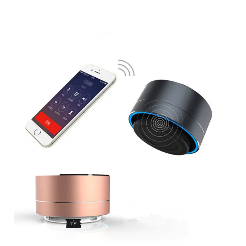 Altavoz Bluetooth inalámbrico A10, cañón de acero pequeño, Subwoofer, Mini tarjeta de regalo portátil, Altavoz Bluetooth, altavoces de Color para exteriores