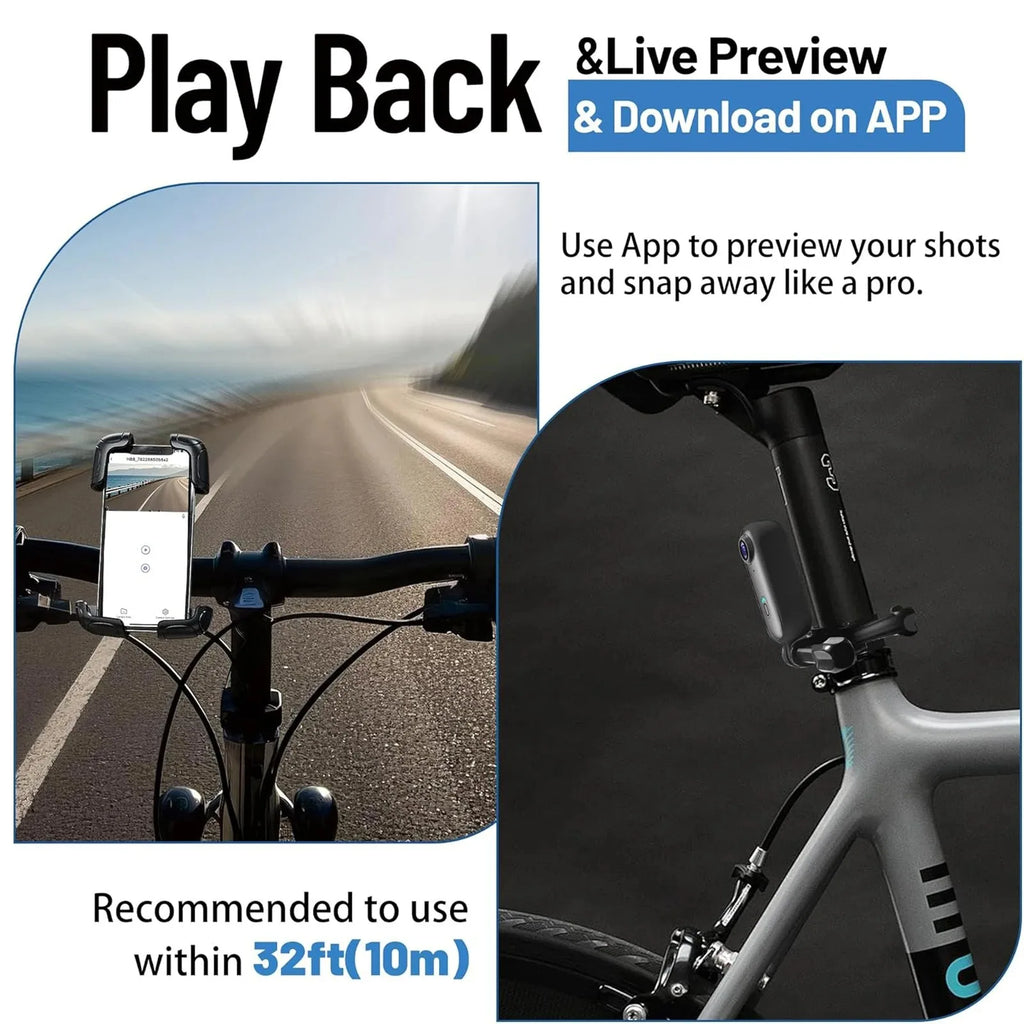 Cámara de Acción Impermeable 4K UHD WiFi Body Cam