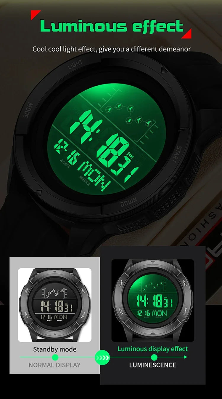 Reloj Deportivo Digital SANDA con Correa de Nailon y Alarma