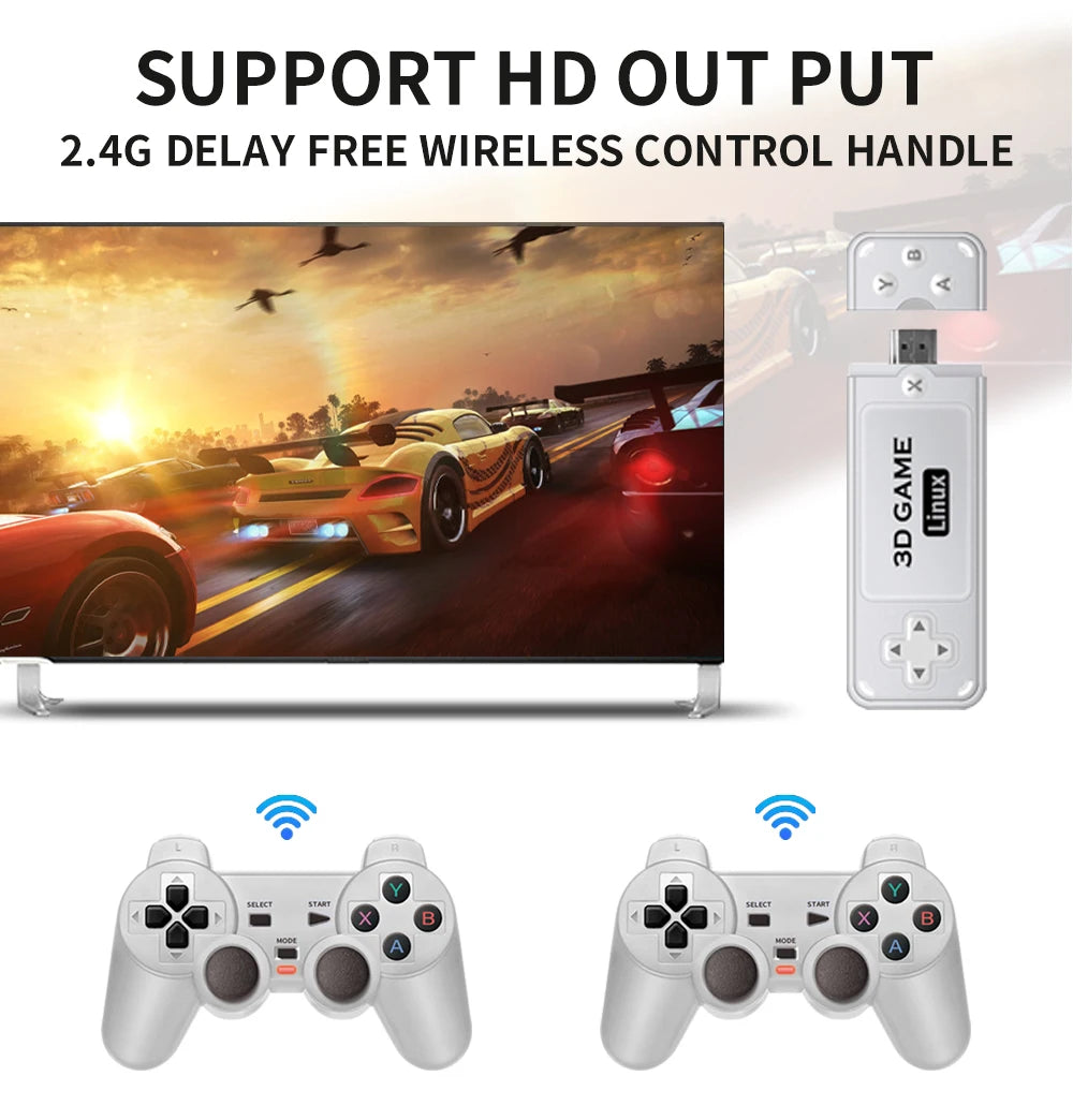 Consola de juegos Retro BOYHOM Y6, 4K, 60fps, salida HDMI, baja latencia, GD10, TV Game Stick, consola de juegos portátil para el hogar con doble mango para GBA