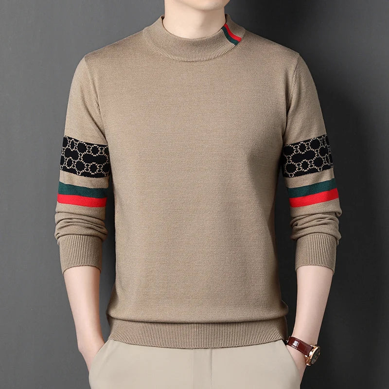 Suéter Jacquard de Cuello Redondo para Hombre
