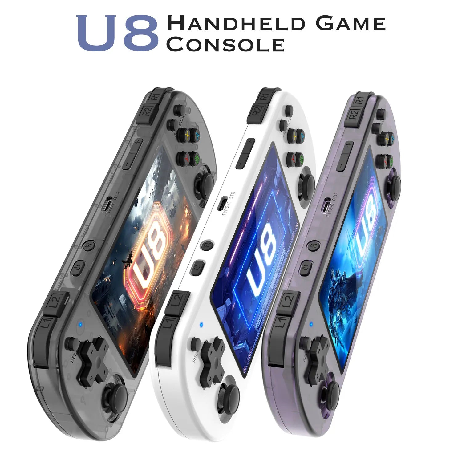 Consola de Videojuegos Retro U8, Pantalla IPS de 4.0 Pulgadas, 64G o 128G