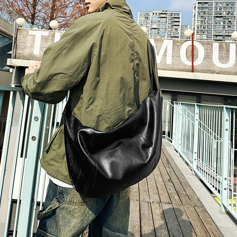 Bolso cruzado para hombre, informal, versátil, a la moda, de gran capacidad, mochila para deportes al aire libre ligera y sencilla