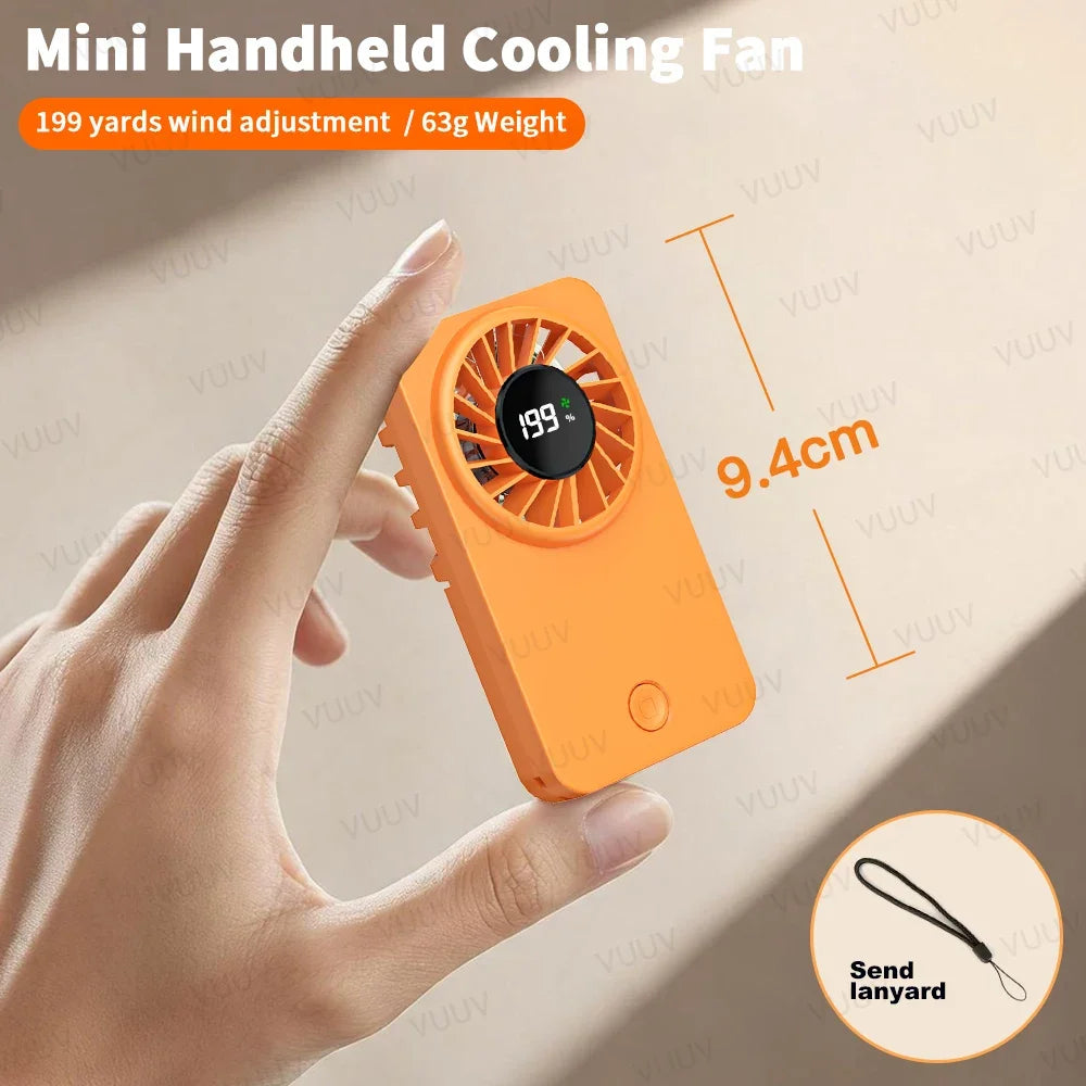 Ventilador de Mano Portátil de Alta Velocidad con Carga USB