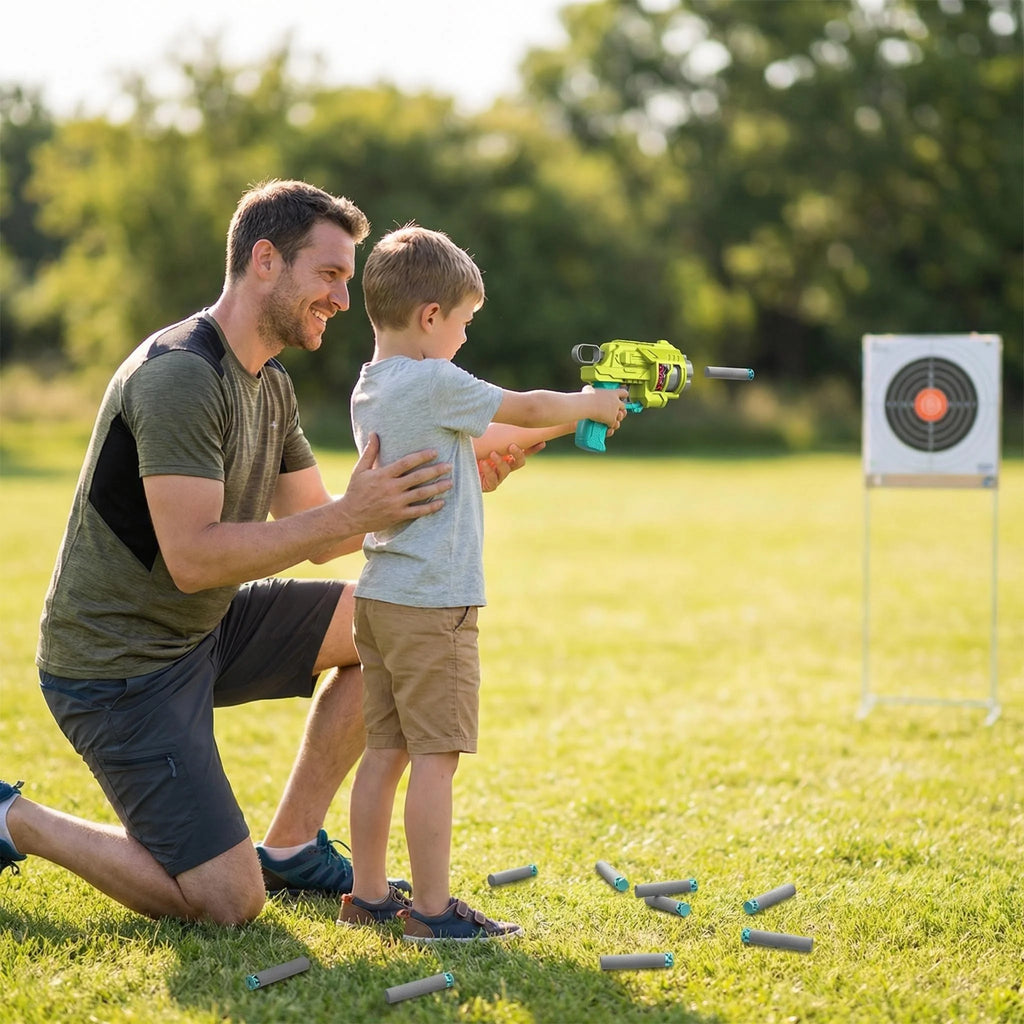 Nuevo Lanzador Manual de Dardos de Espuma para Niños, Pistola de Juguete de Combate con Munición Segura, Opciones Multicolor para Niños