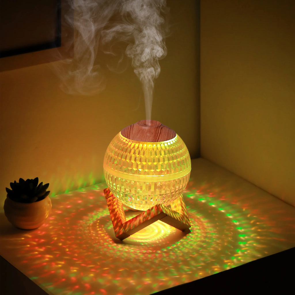 Humidificador Bola de Cristal con Luz Nocturna