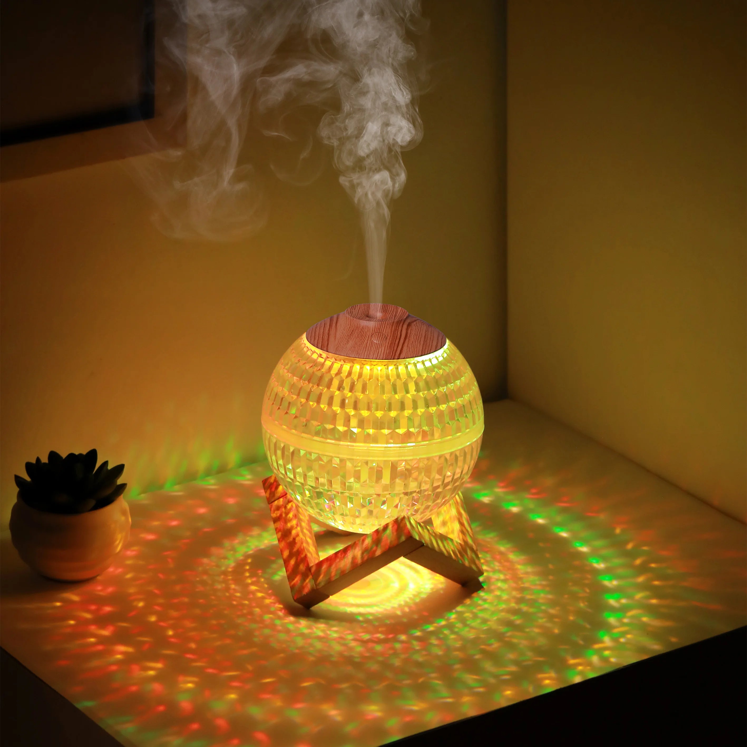 Humidificador Bola de Cristal con Luz Nocturna